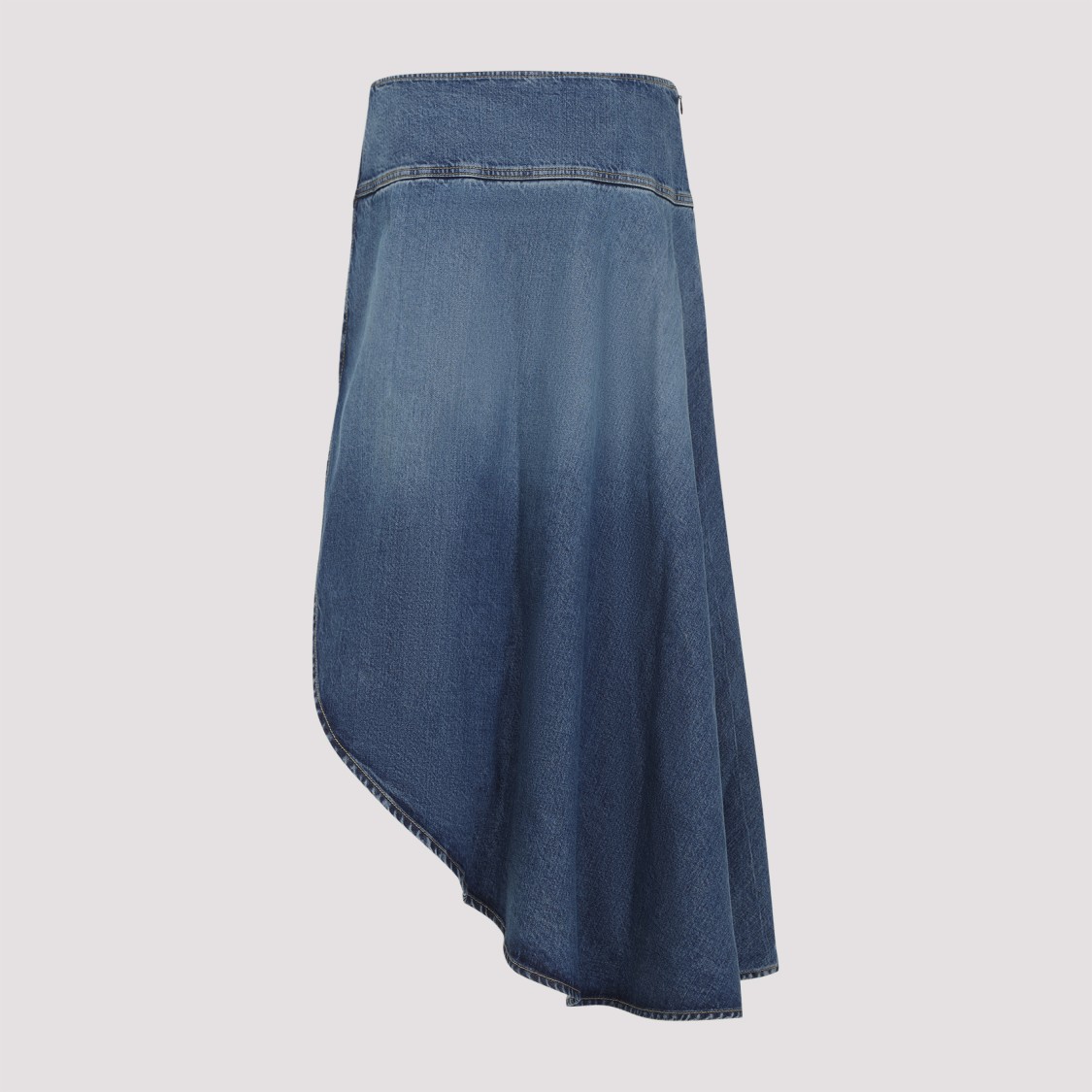 Shop Alaïa Denim Blue Cotton Skirt