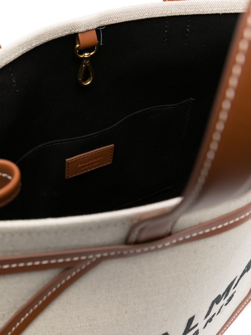 Balmain B-army Medium Shopper Bag In Neutral