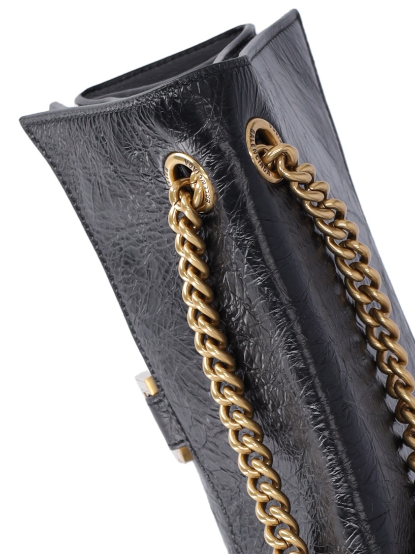 Balenciaga Crush Shoulder Bag Xs In Black