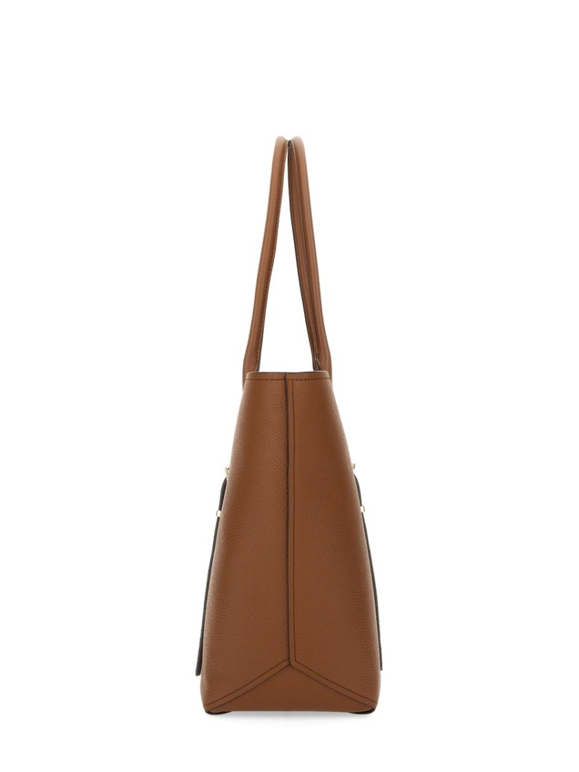 Shop Michael Michael Kors "moore" Leather Bag In Brown