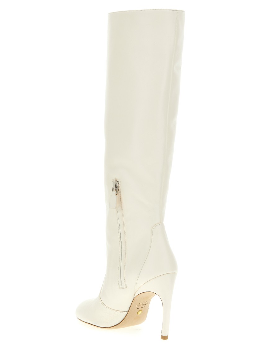 Stuart Weitzman Lux Curl Boots In White