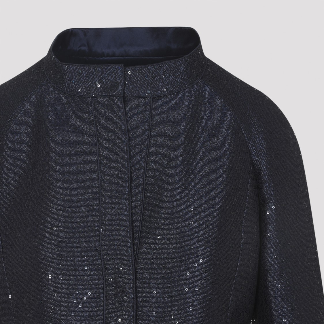 Giorgio Armani Tailored Jacket Sequin Embellishments In Blue
