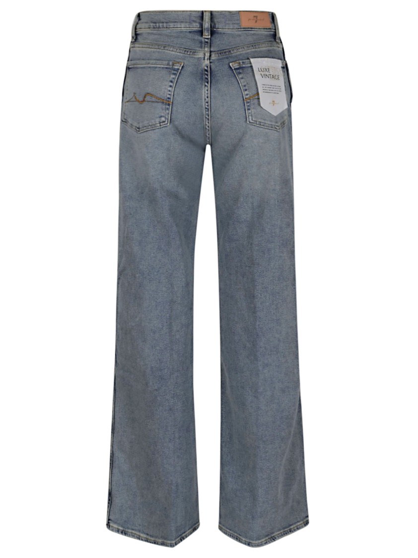 7 For All Mankind Flared High-waist Jeans In Luxe Vintage Denim In Blue