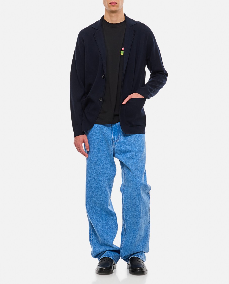 PAUL SMITH PAUL SMITH BLUE SINGLE-BREASTED JACKET
