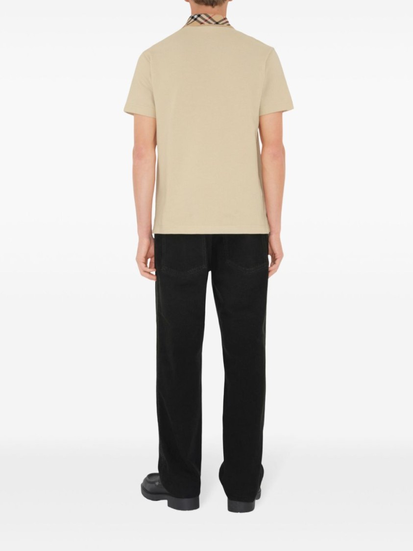 BURBERRY BURBERRY CLASSIC POLO WITH DISTINCTIVE CHECK COLLAR