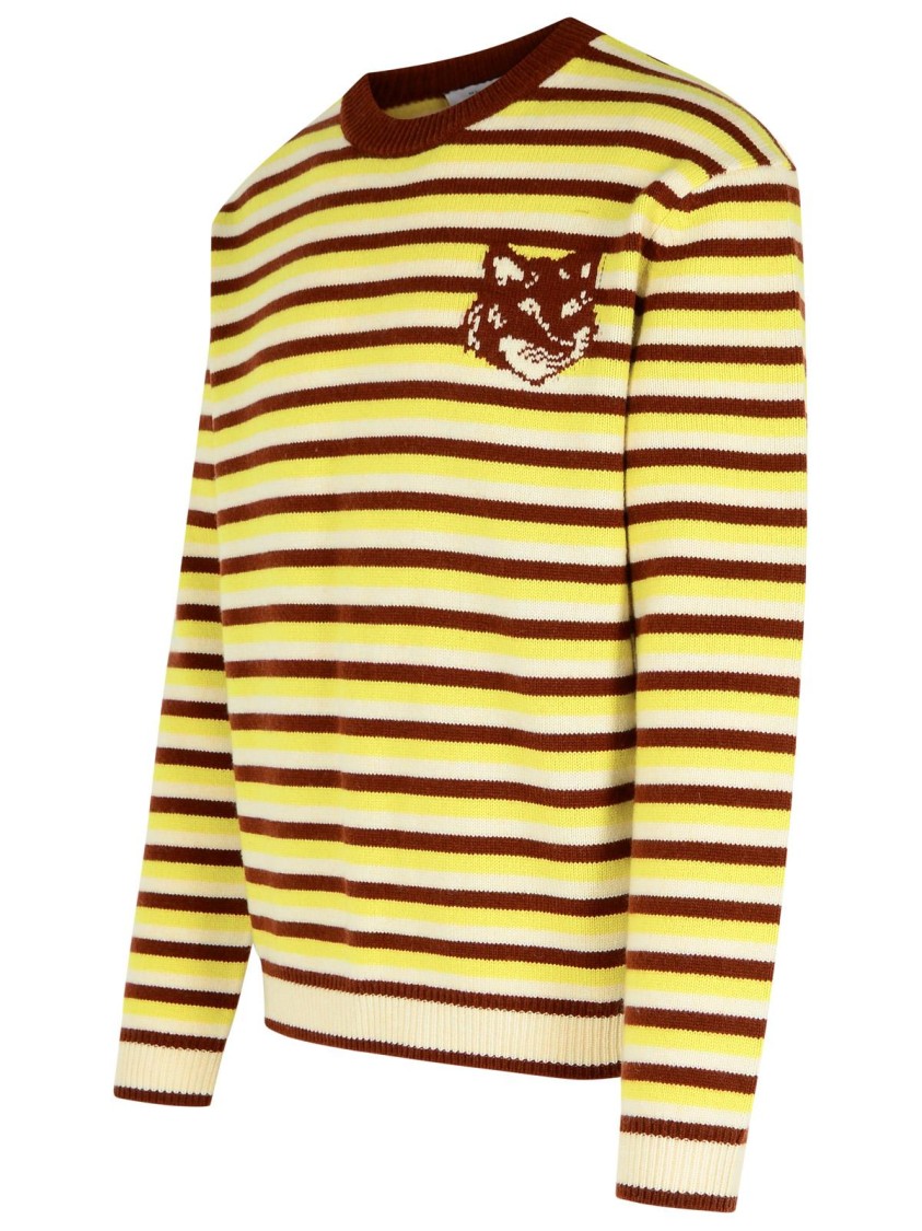 Shop Maison Kitsuné Multi Wool Sweater In Multicolor