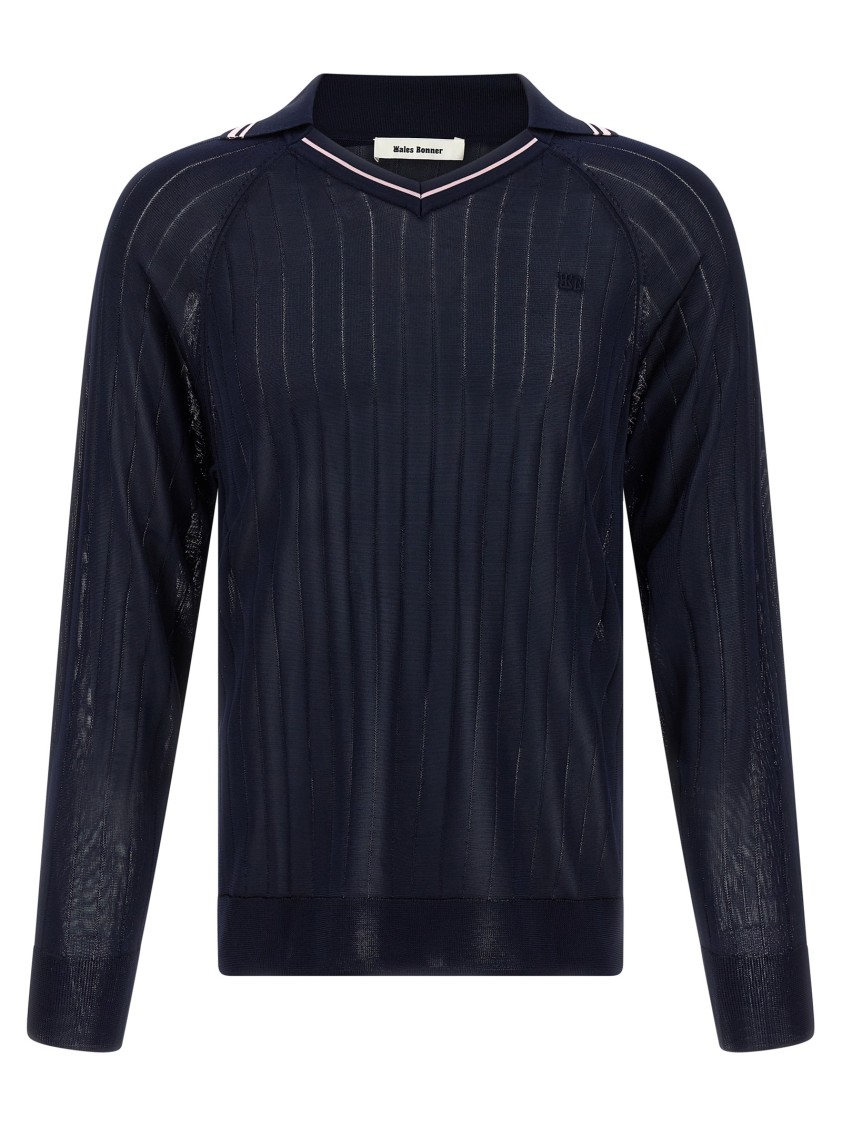 Wales Bonner Roots Polo Shirt Sweaters And Cardigans Multicolor In Black