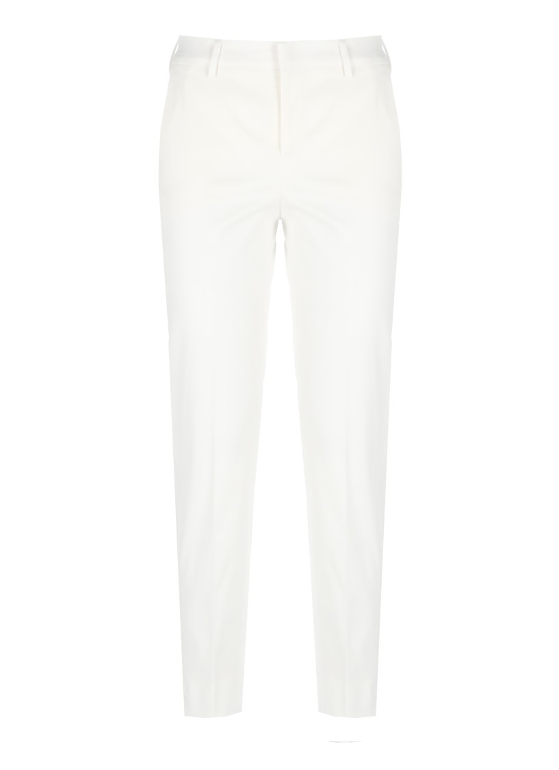 Shop Pt Torino Tailored White Cotton Pants