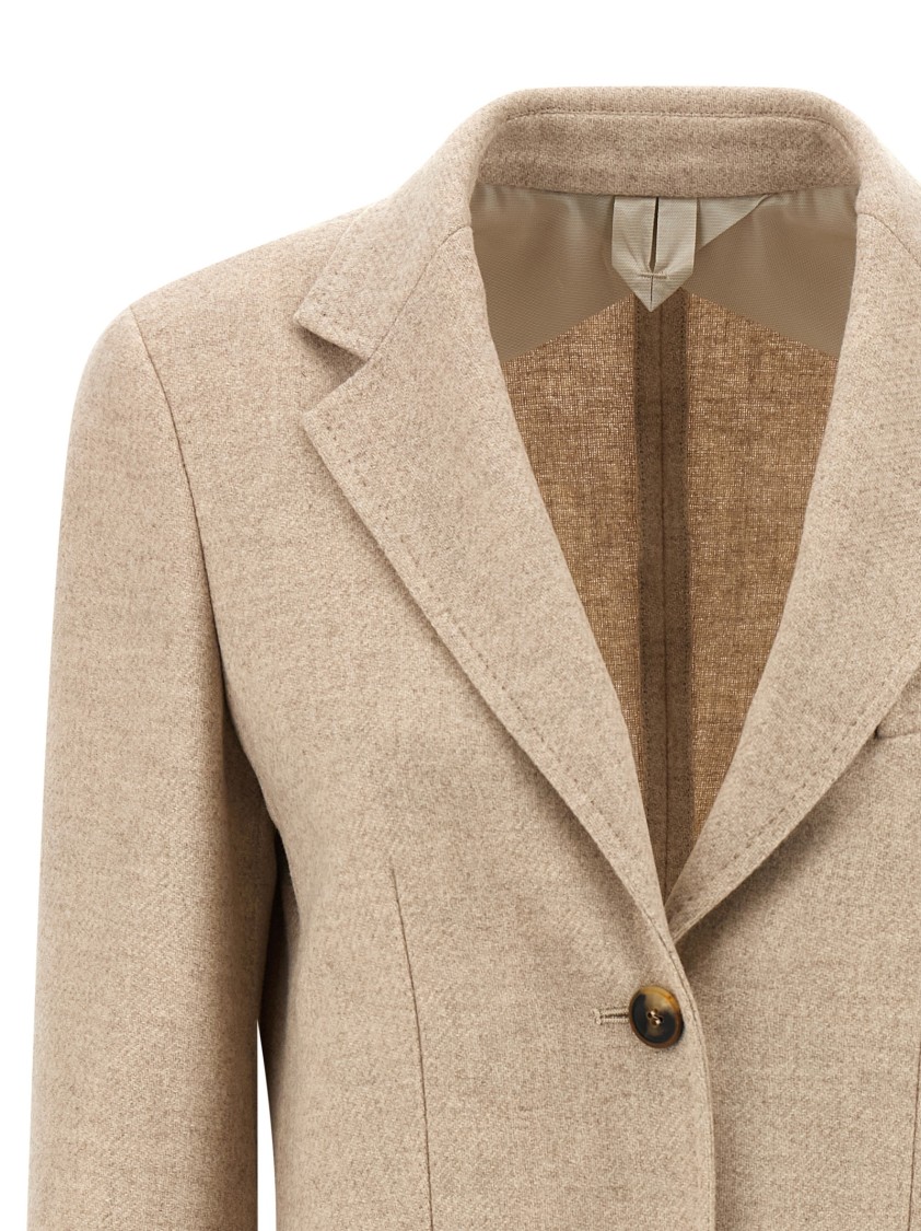 Max Mara Single-breasted Blazer In Neutral