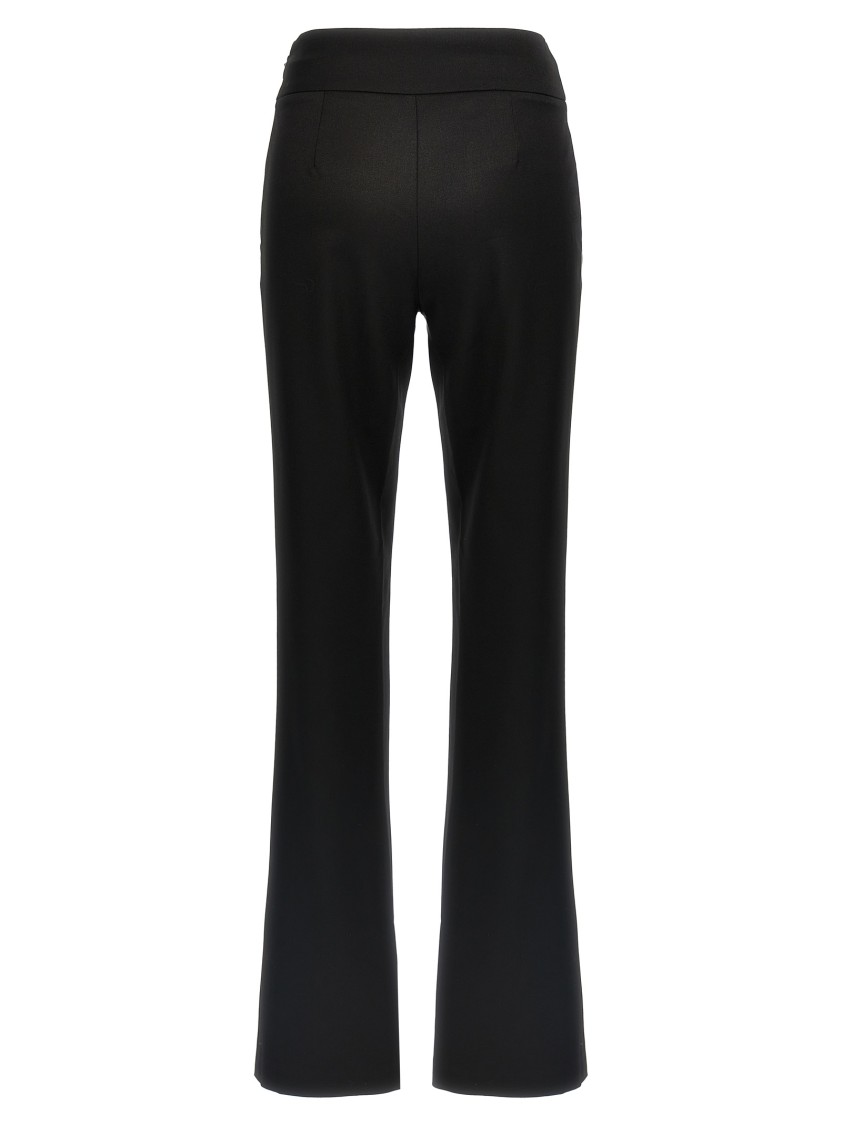 Diesel Women P-erseus Wool Blend Trousers In Black