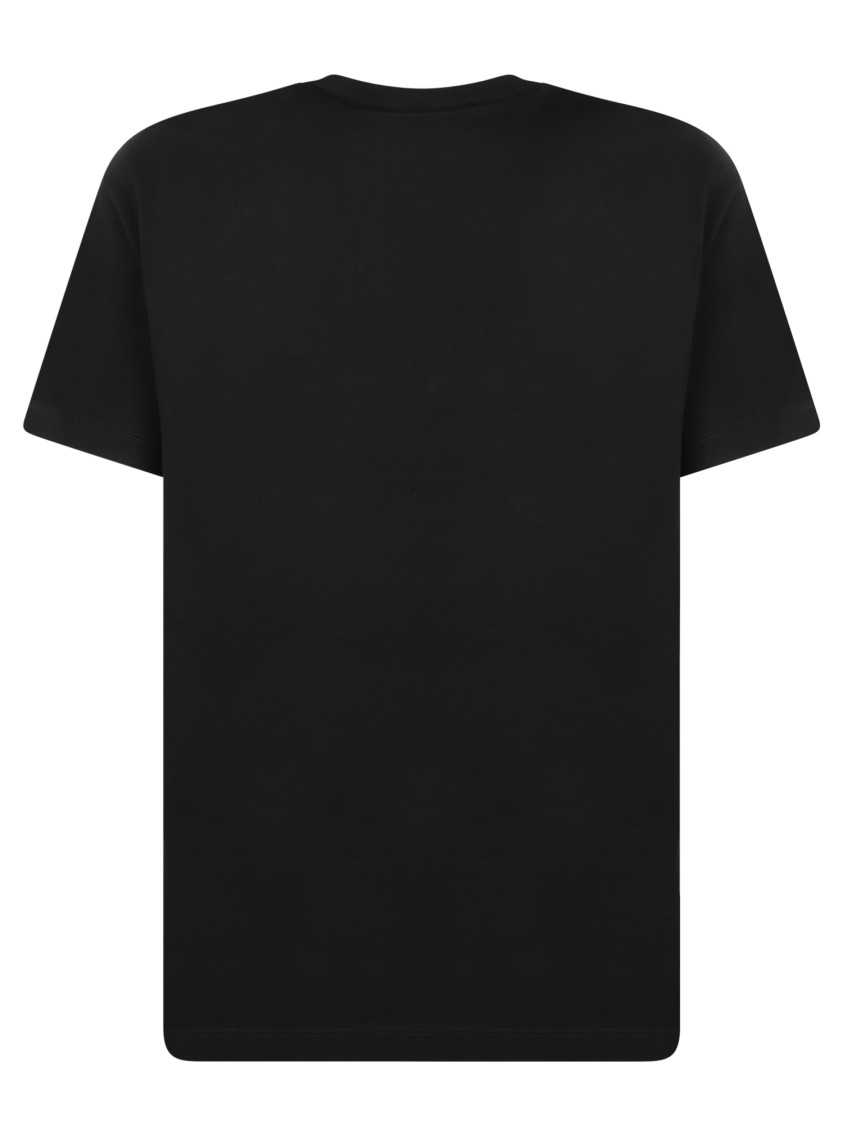 Shop Dsquared2 Black T-shirt With Two-tone Circular Logo