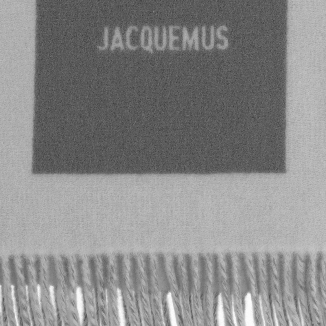 Jacquemus Wool Scarf With Logo In Gray