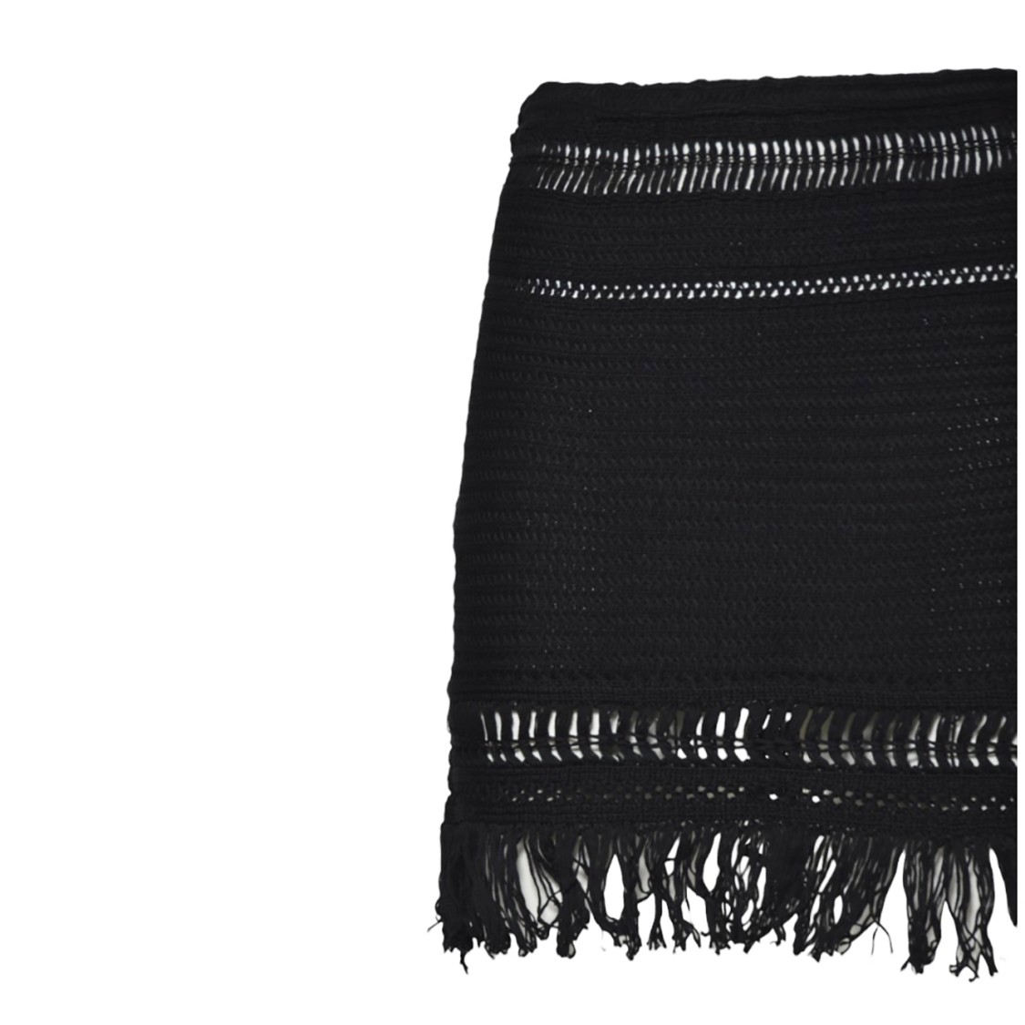 Shop Isabel Marant Étoile Black Macramé Ardena Mini Skirt