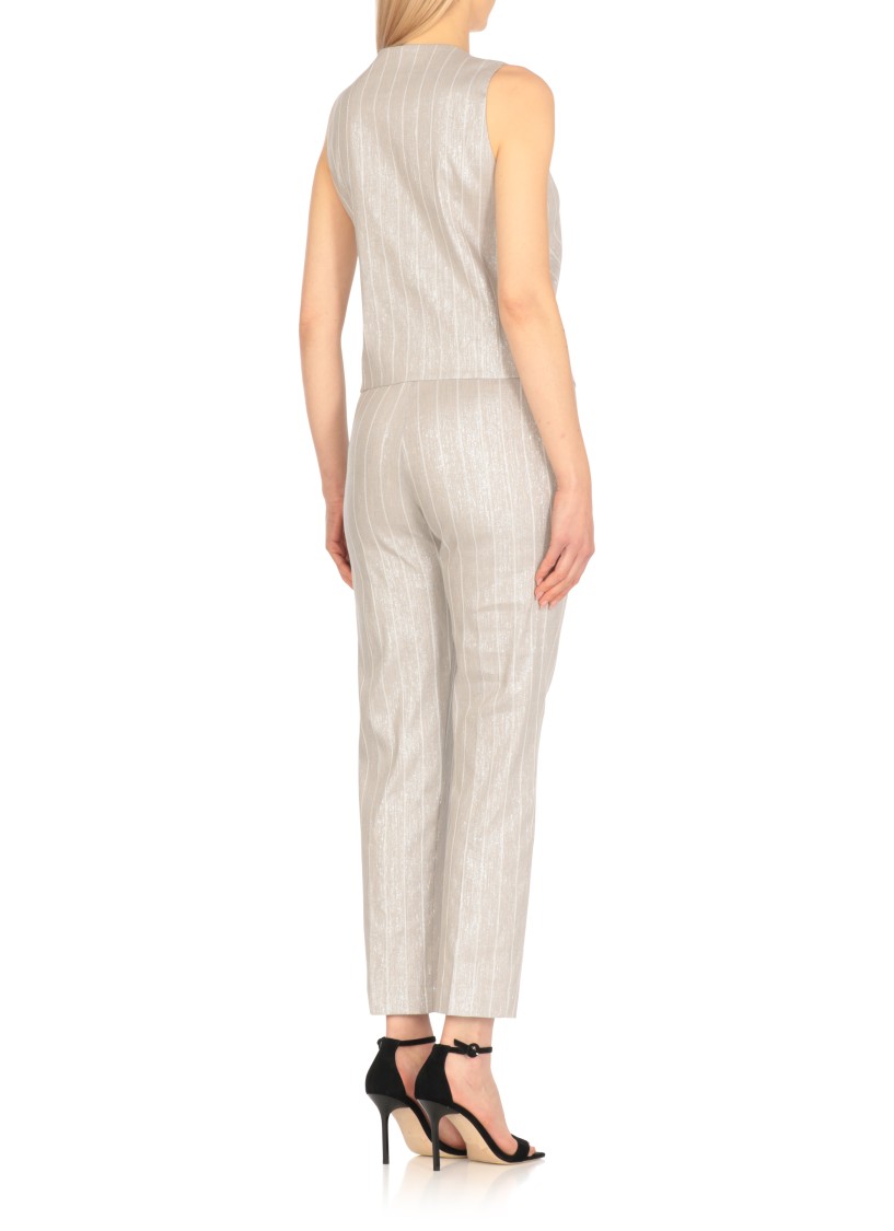 D Exterior D. Exterior Grey Viscose Vest In Grey