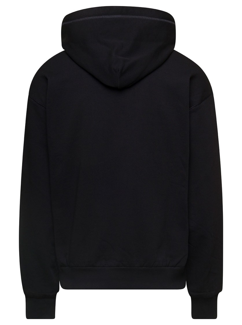 Shop Dolce & Gabbana Black Plated Logo Hoodie