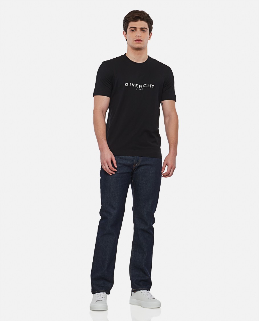 Shop Givenchy Slim Fit Black Cotton T-shirt