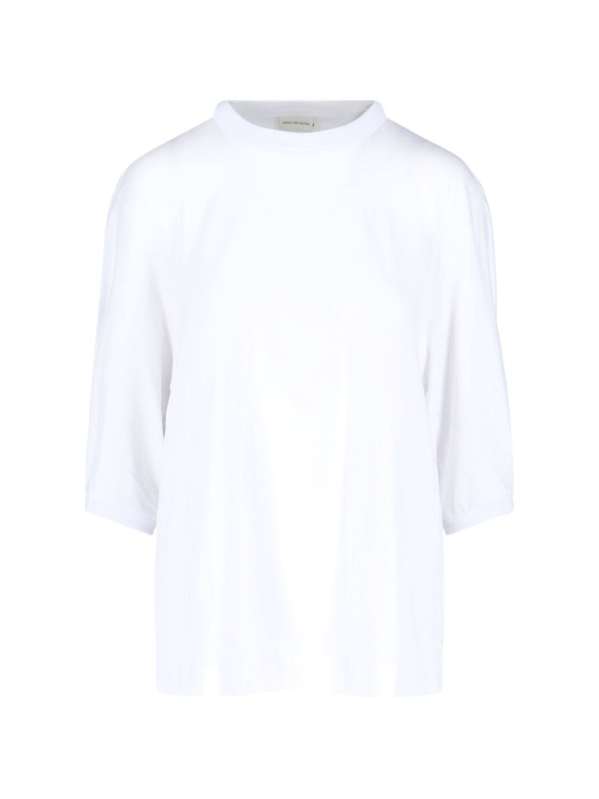 Shop Dries Van Noten Classic T-shirt – White