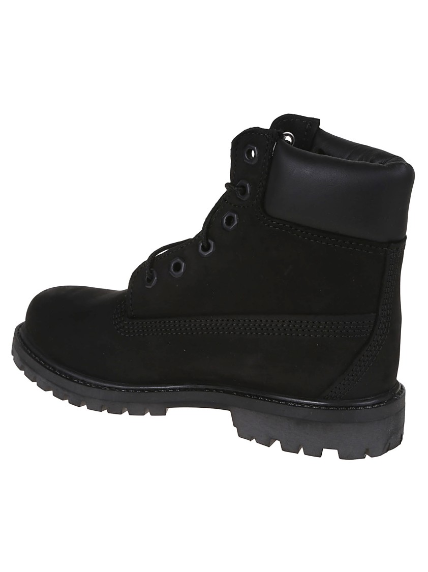 Timberland Womens Black Premium Chunky-sole Leather Boots Eur 41 / 8 Uk In Black