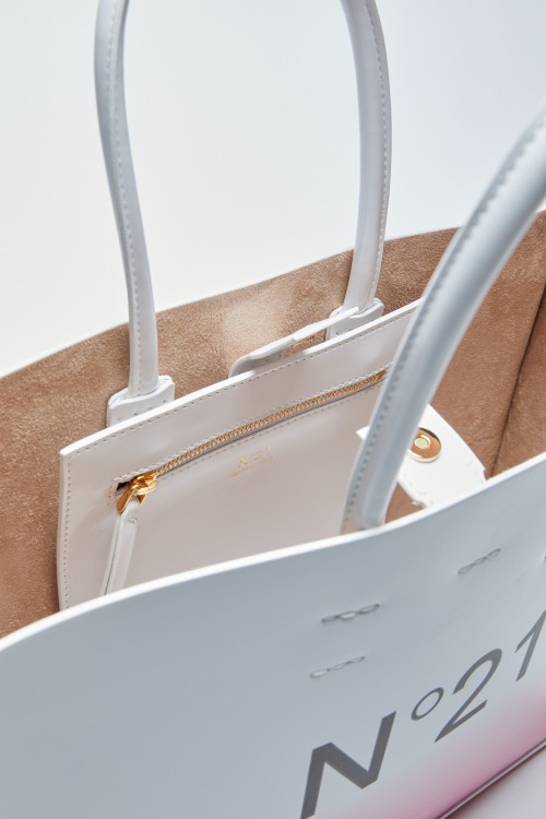 N°21 N21 Shopper Tote Bag in White | THE LIST