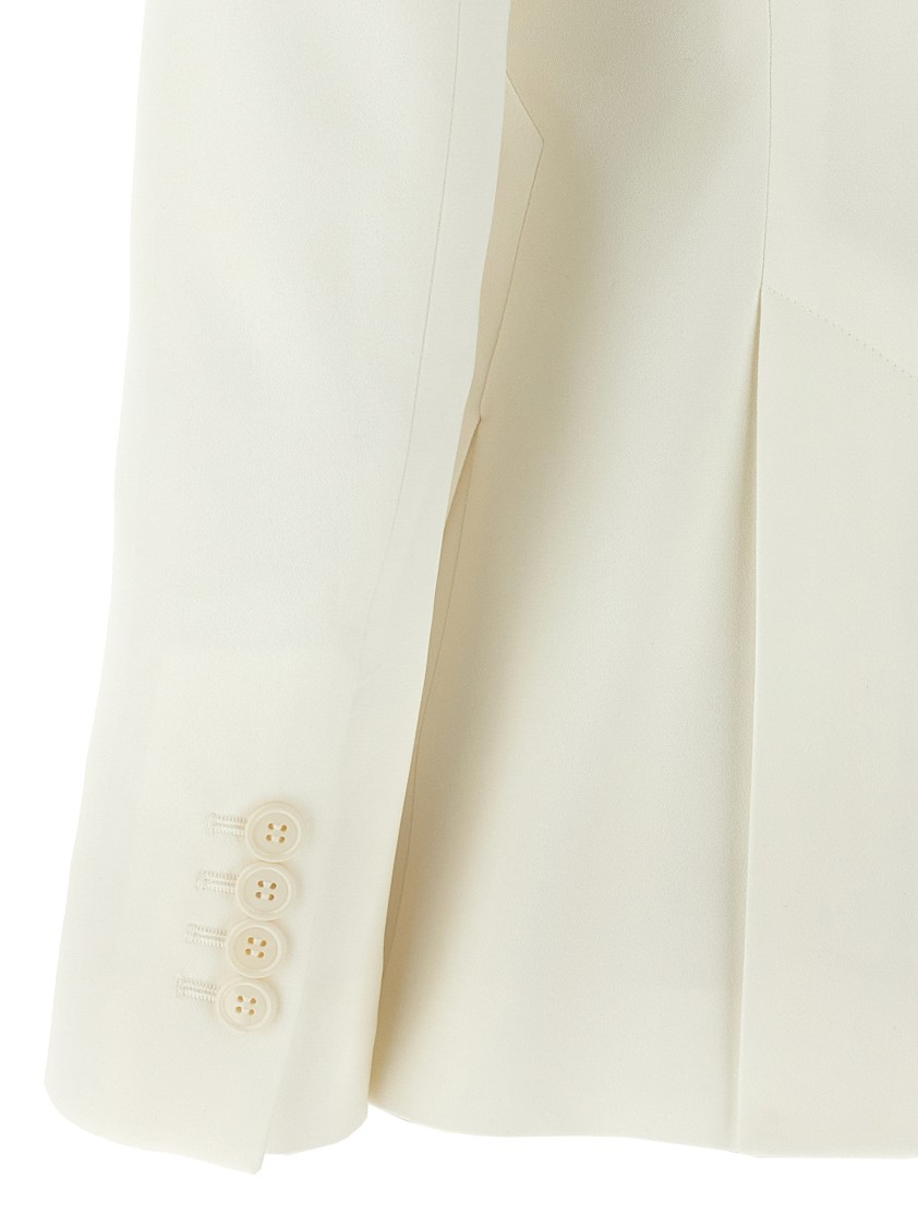 Alexander Mcqueen Mcqueen Women Single-breasted Blazer In White
