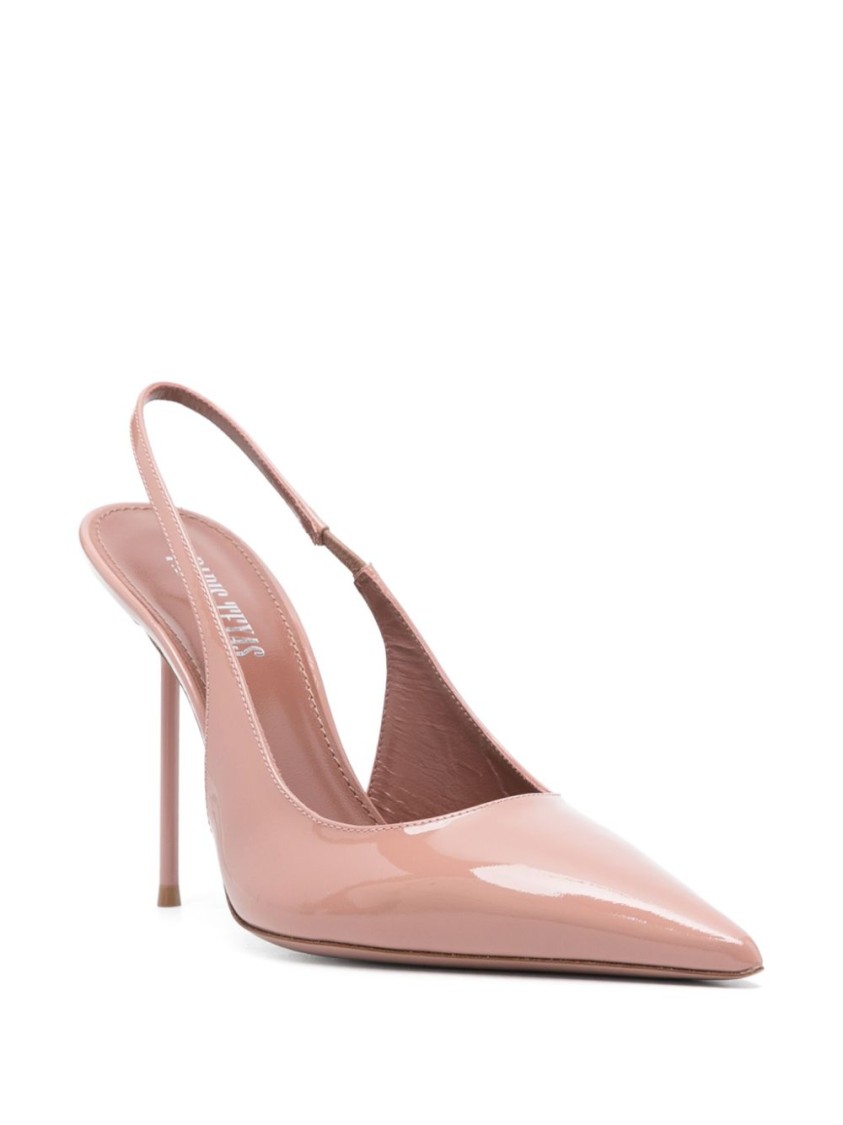 Shop Paris Texas Glossy Pink Leather Slingback Ballerinas