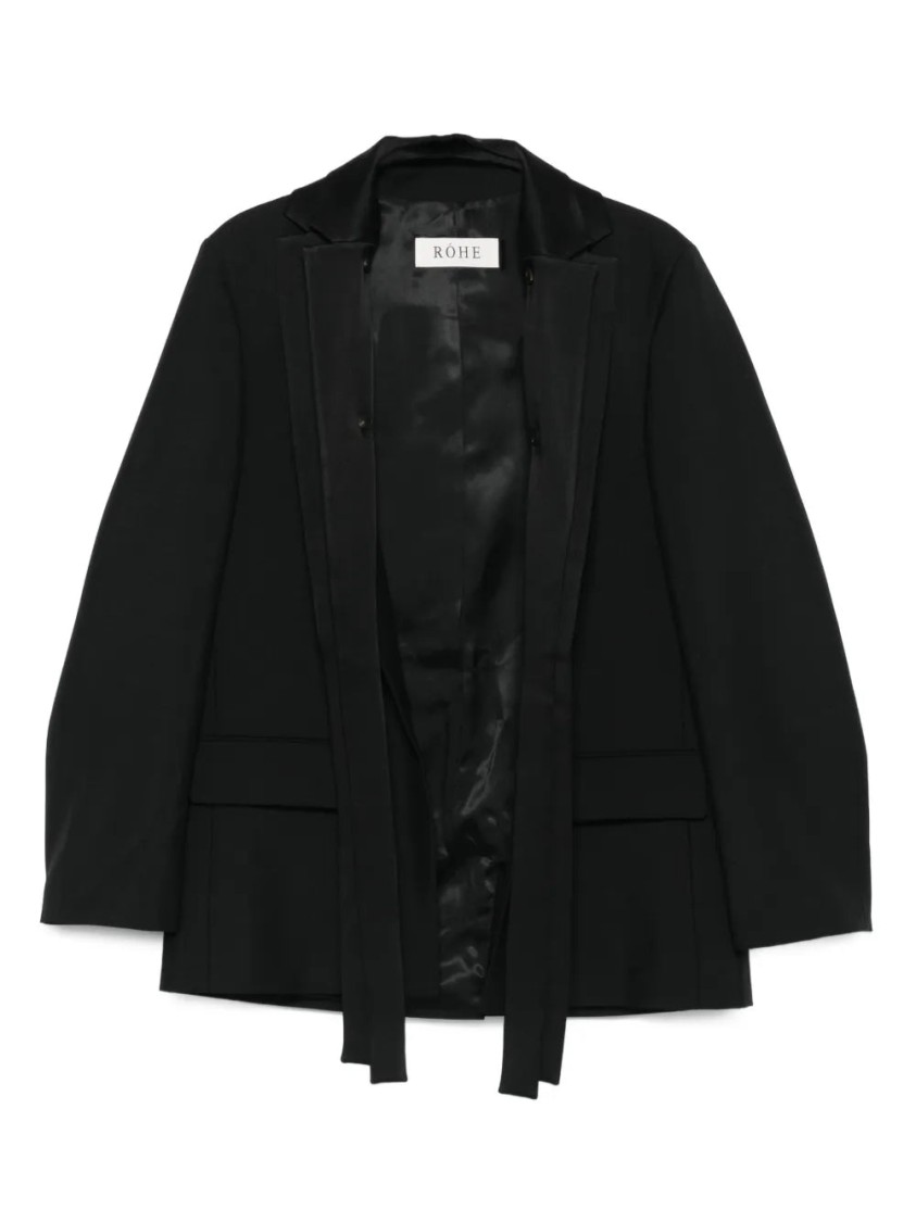 Rohe Shawl-lapel Wool Jacket In Black