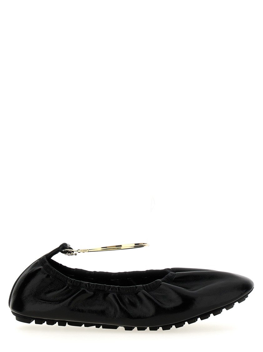 Fendi ' Filo' Ballet Flats in Black | THE LIST