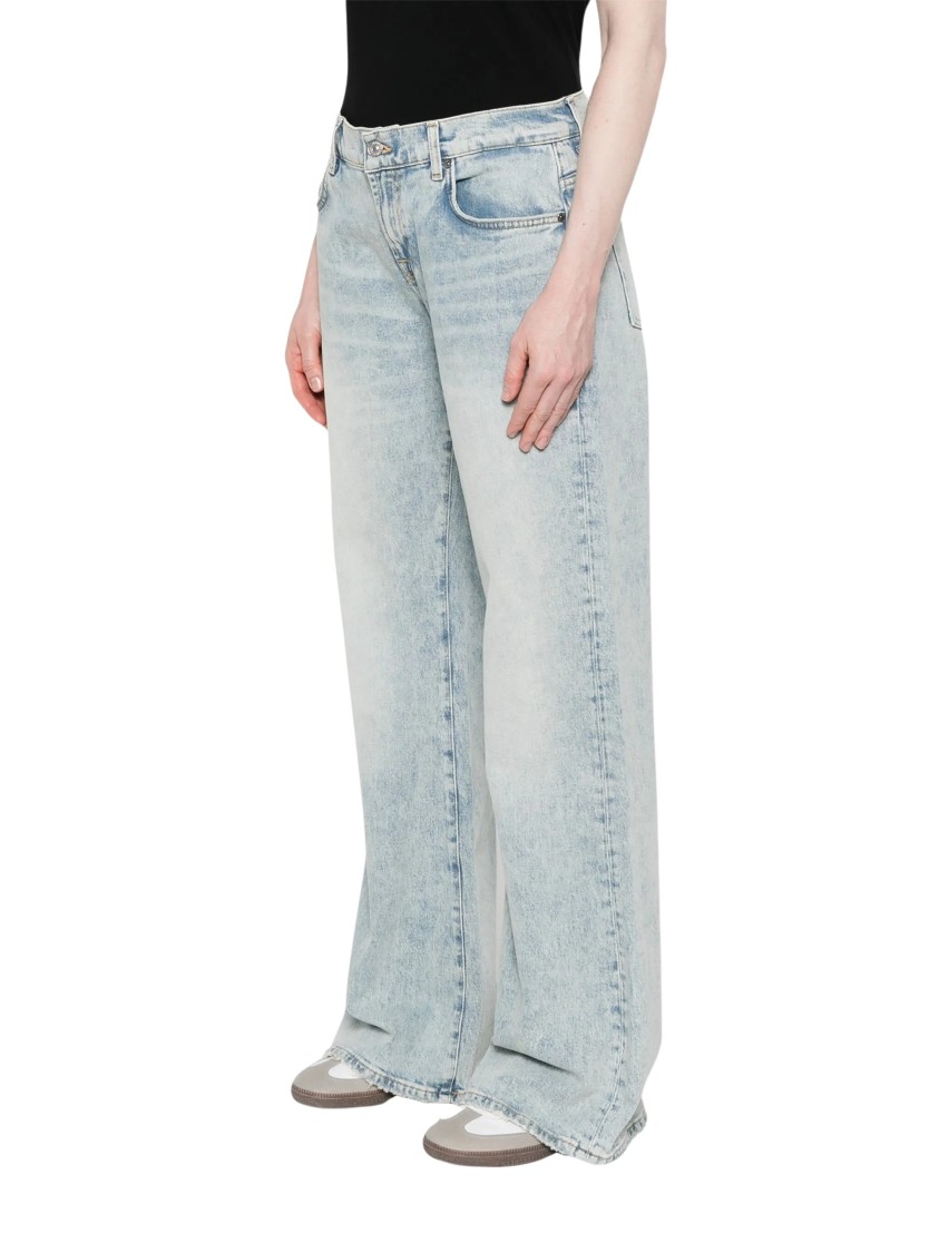 7 For All Mankind Spencer Flare Sahara With Worn Hem