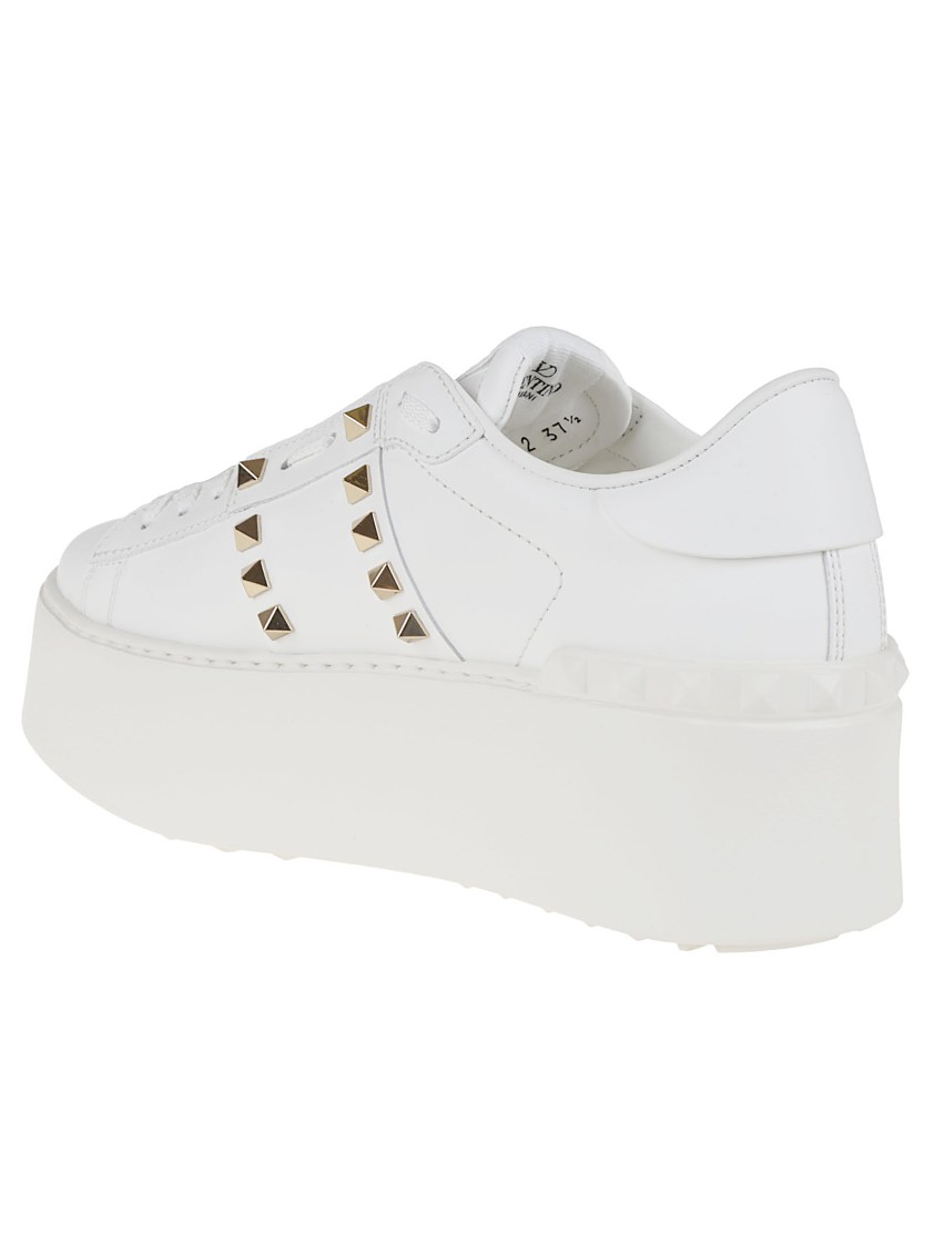 Shop Valentino Garavani Rockstud Untitled Plat.stud Sneaker