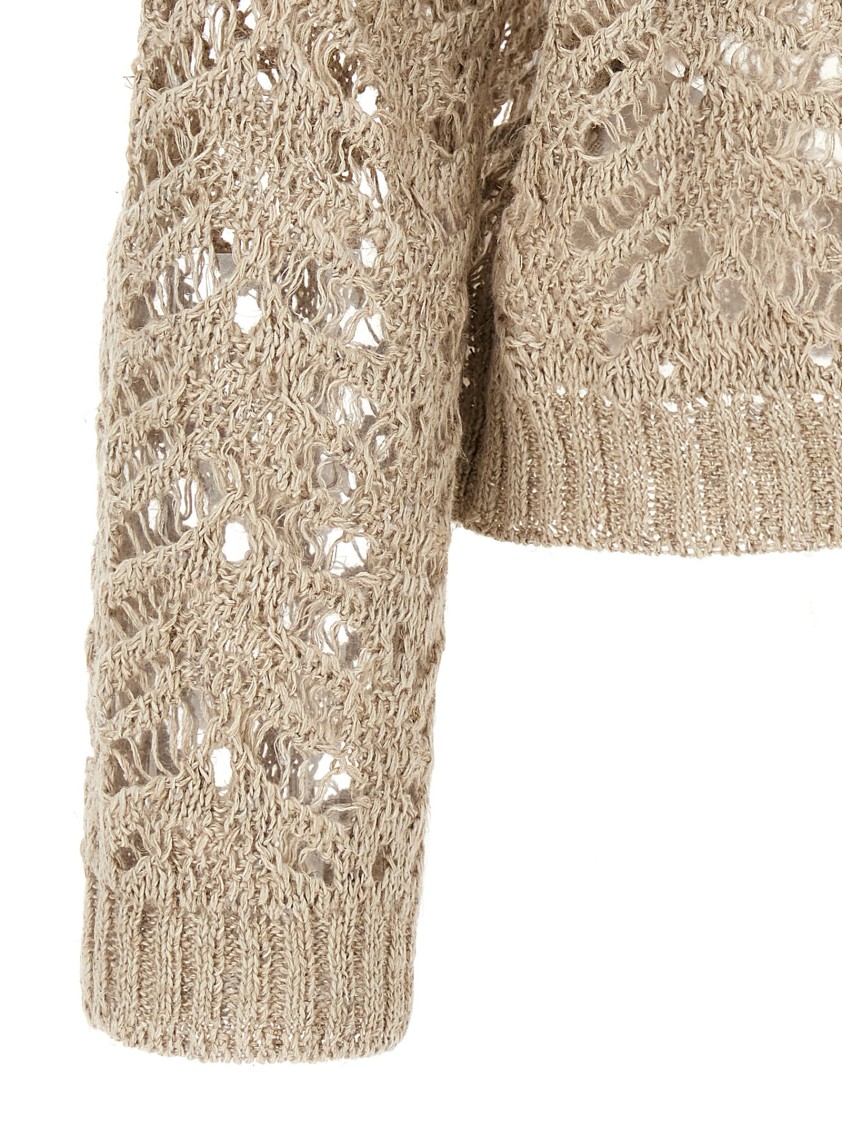 Brunello Cucinelli Rustic Dazzling Net Sweaters And Cardigans