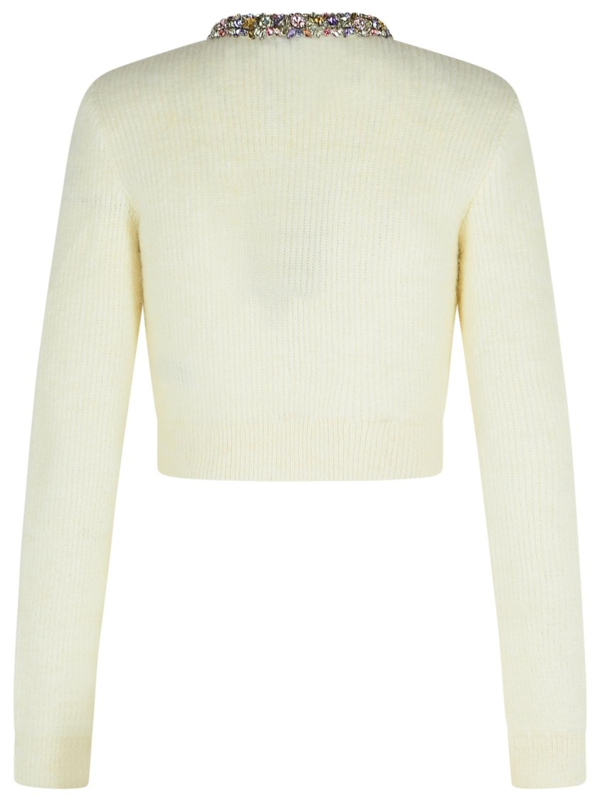 Self-portrait Cream Alpaca Blend Cardigan In Neutral