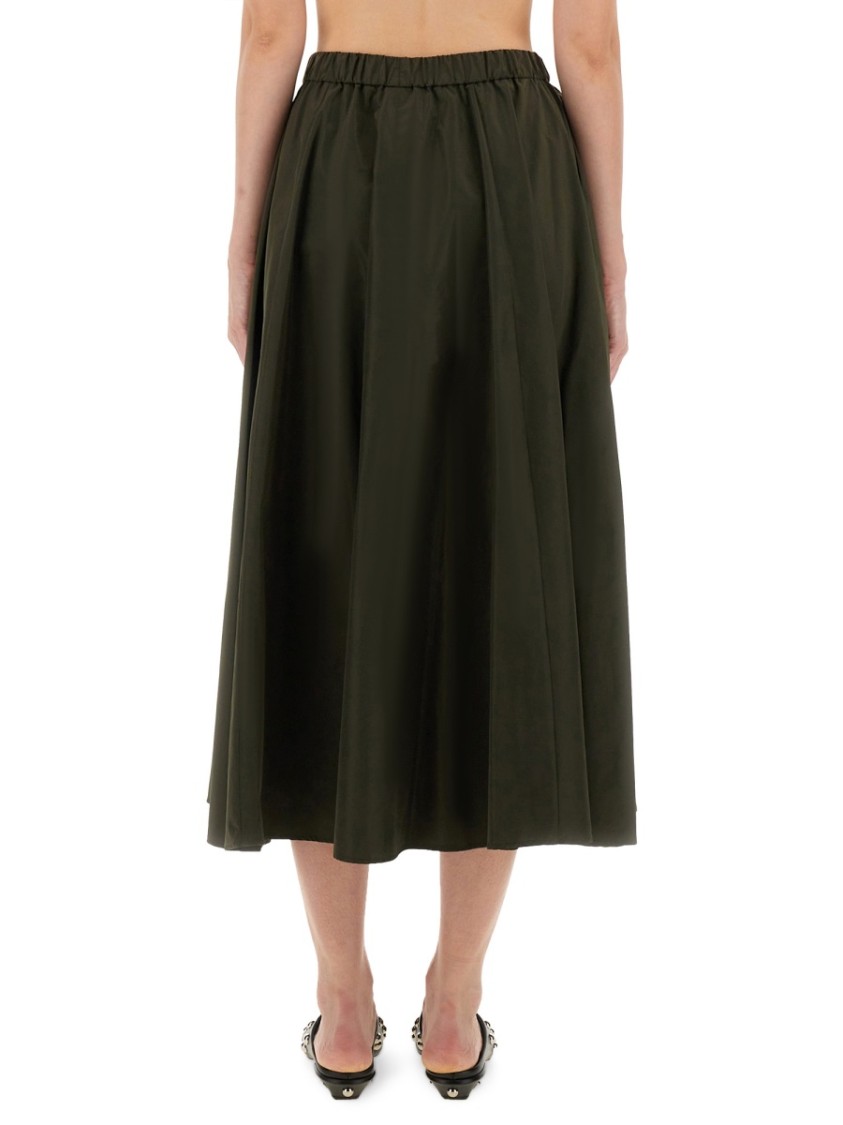 Aspesi Flared Midi Skirt With Flattering Silhouette In Green