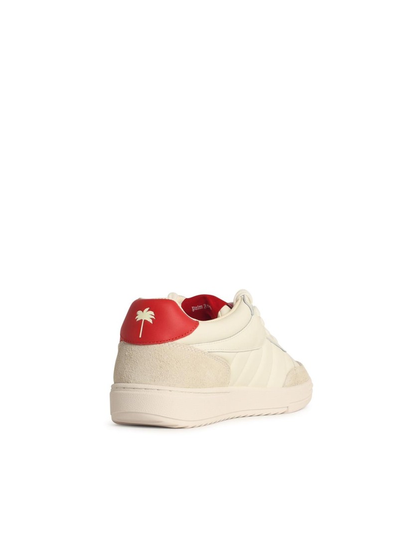 Palm Angels Palm White Leather Sneakers In White
