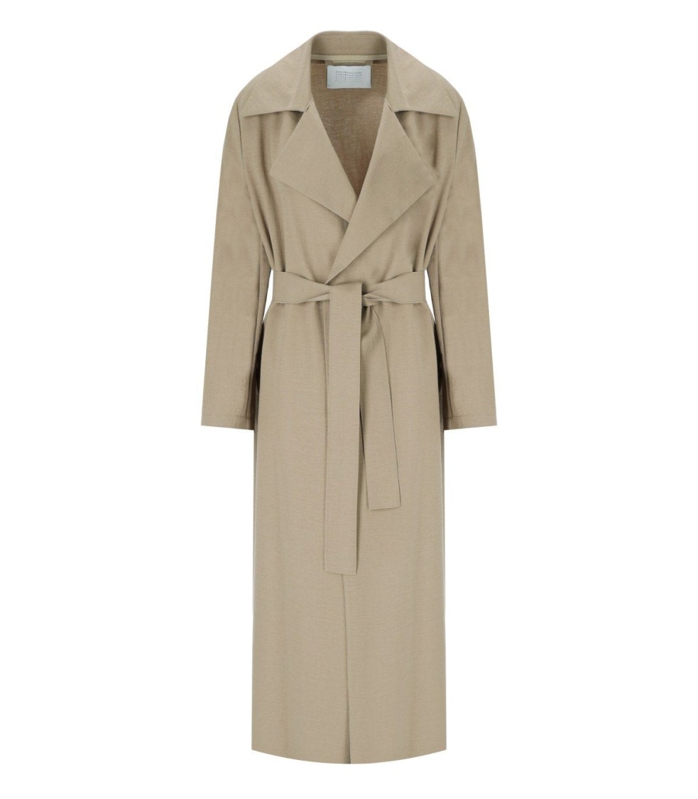 Harris Wharf London Dove Grey Trench In Gray