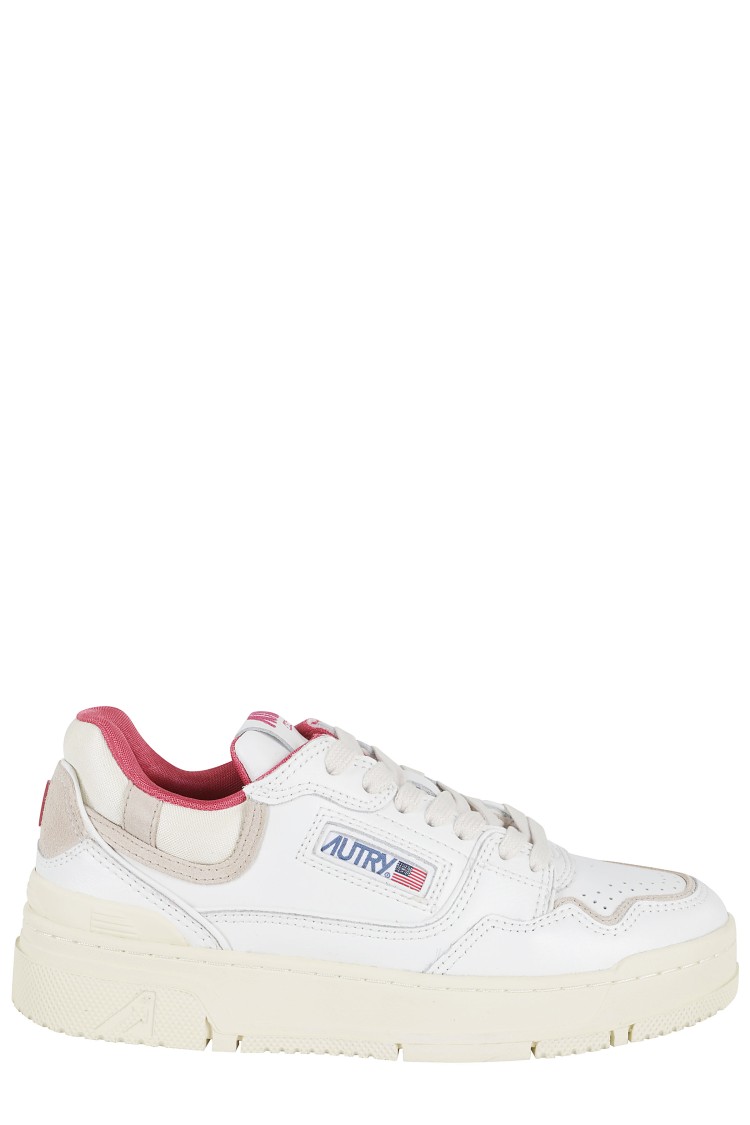 Autry Clc Classic White Low-top Leather Sneakers In White