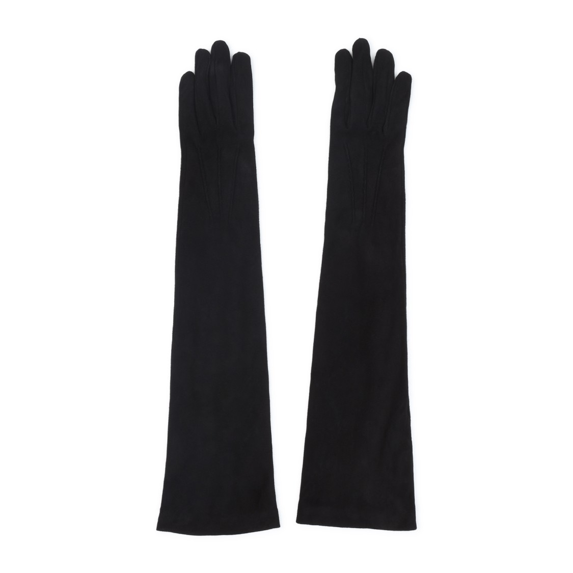 Giorgio Armani Black Lamb Leather Gloves In Black