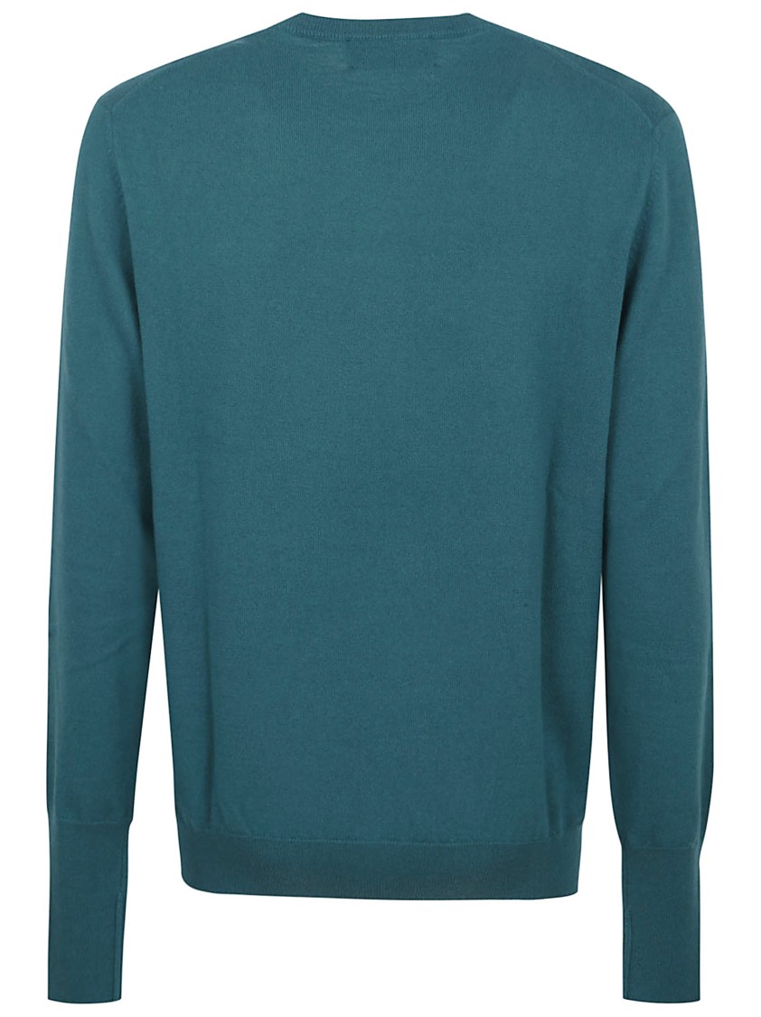 Ballantyne Cashmere Sweater With Crew Neck In Blue