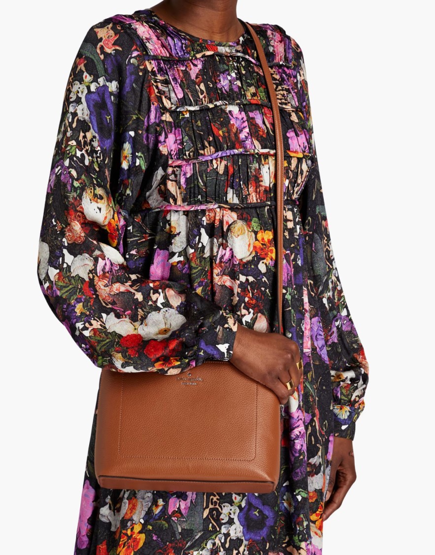 Kate Spade Harlow Pebbled Leather Crossbody Bag In Orange