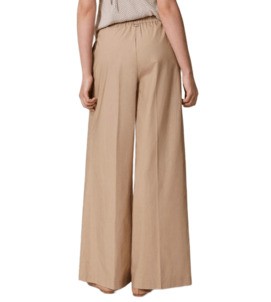 Shop Twinset Twin-set Wide-leg Cotton Poplin Trousers