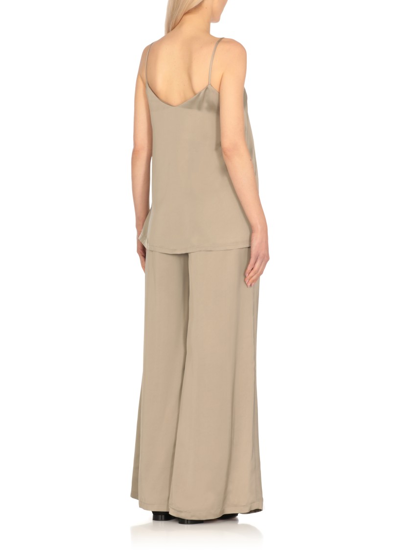 Fabiana Filippi Brown Viscose Top In Neutrals