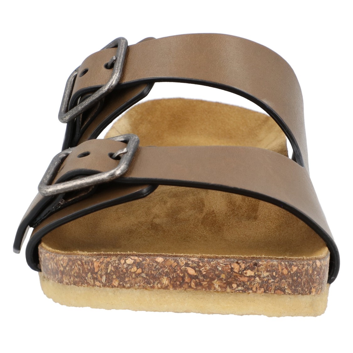 Saint Laurent Smooth Leather "jimmy" Flat Sandals In Brown