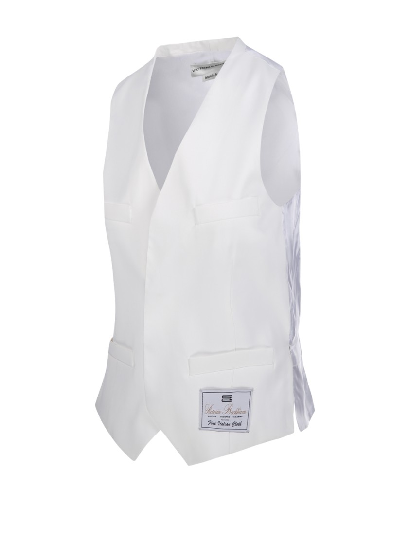 VICTORIA BECKHAM VICTORIA BECKHAM DEEP V-NECKLINE TAILORED WAISTCOAT