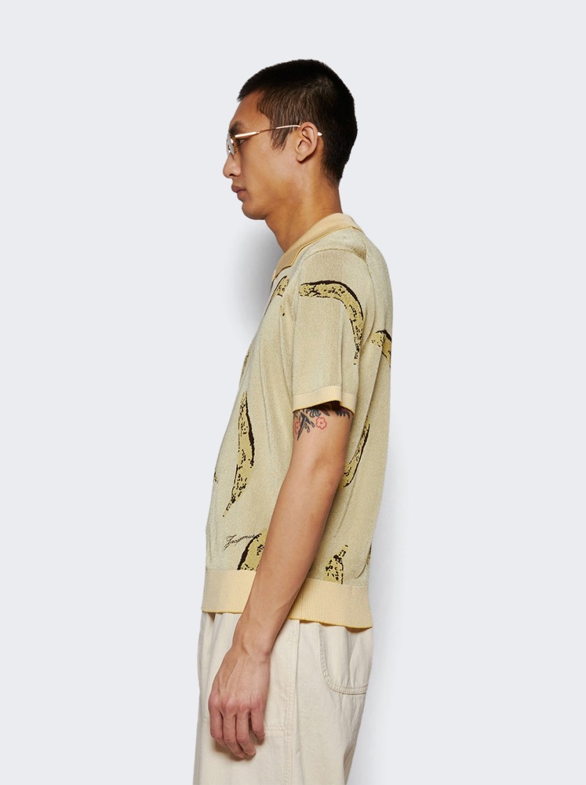 Jacquemus Crew Neck Graphic Print Polo Shirt