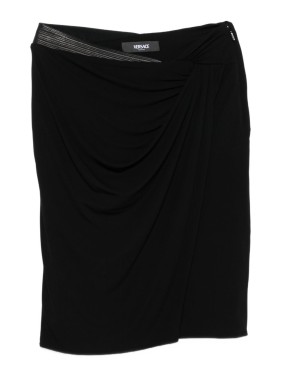 Versace Two-Tone Virgin Wool Blend Mini Skirt | THE LIST