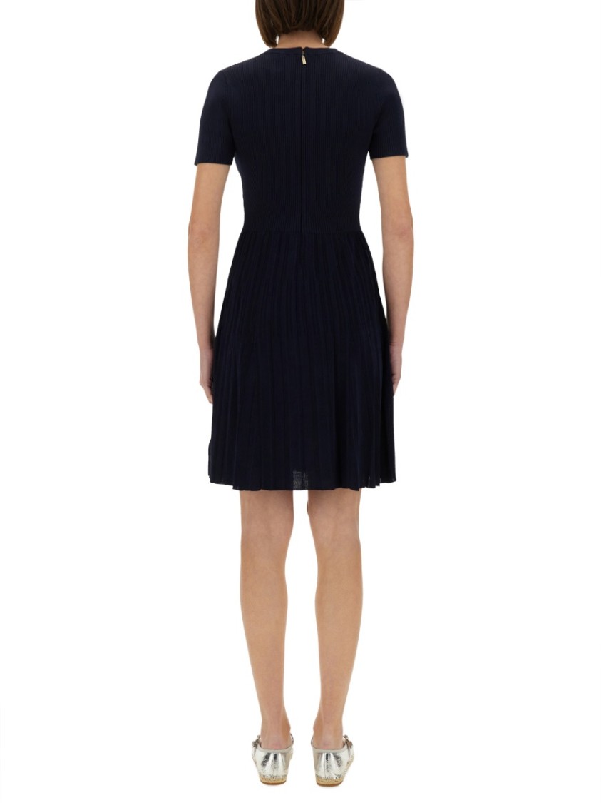 Michael Michael Kors Ribbed Knit Dress In Black