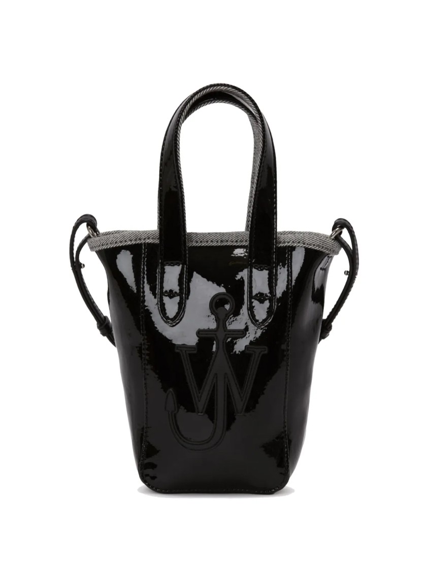 Jw Anderson J. W. Anderson Belt Anchor Logo Mini Tote Bag In Black
