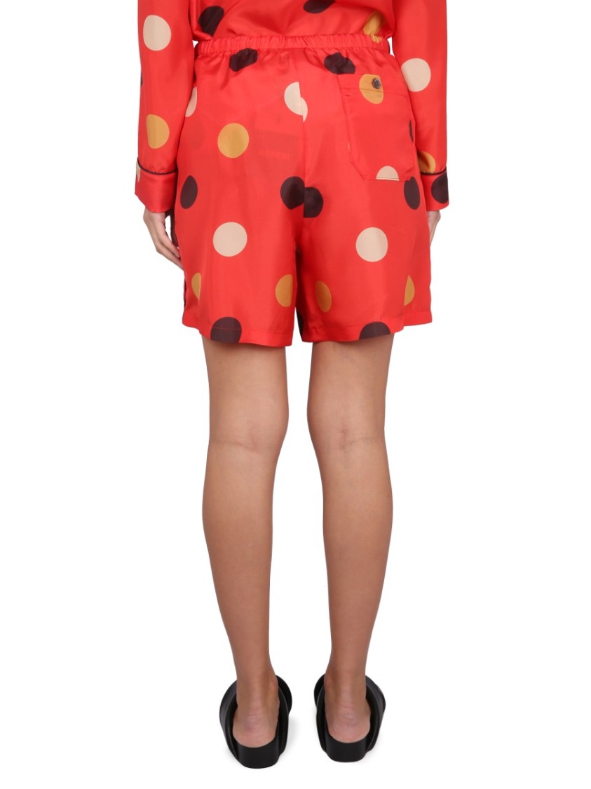 Aspesi Polka-dot Drawstring Shorts