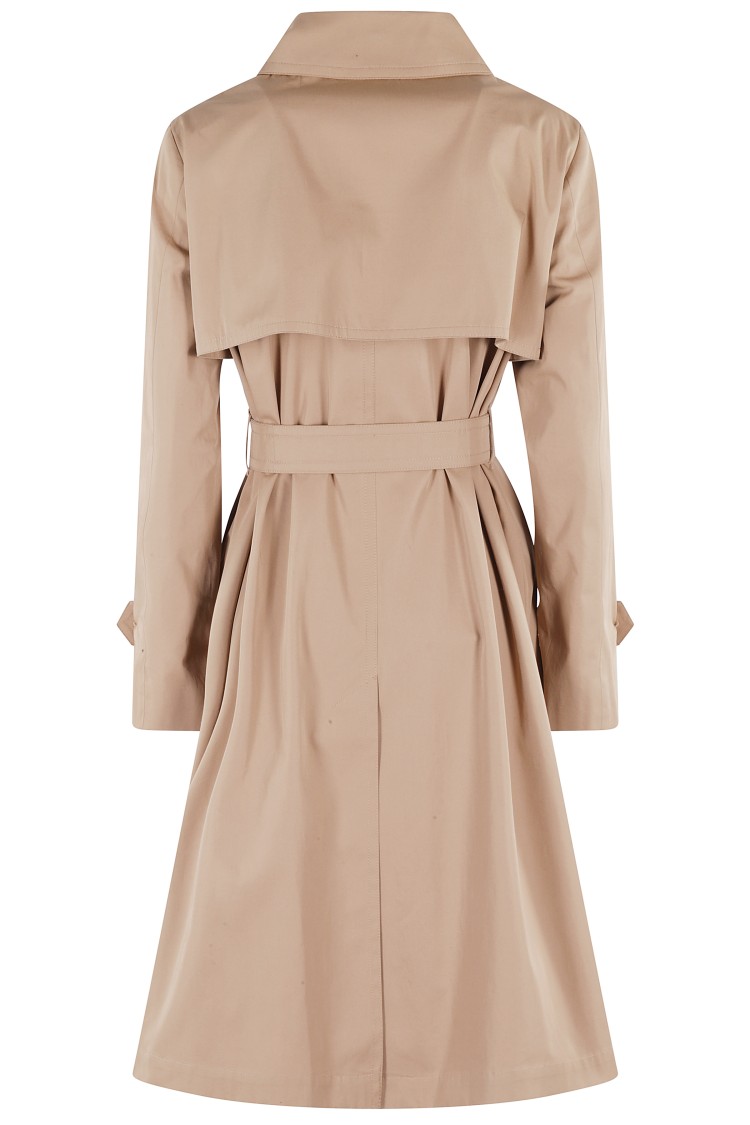Herno Classic Double-breasted Cotton Trench Coat In Brown
