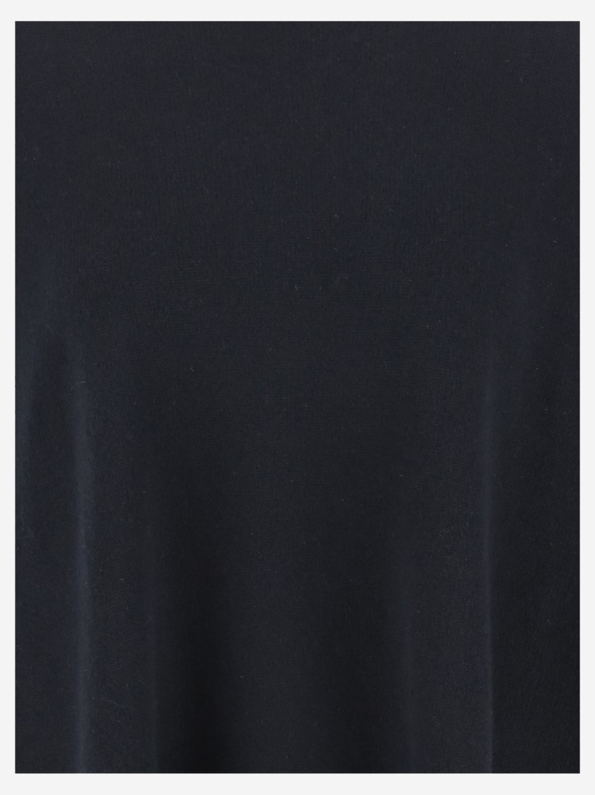 Allude Wool Blend Pullover With Rhinestones And Studs In Black