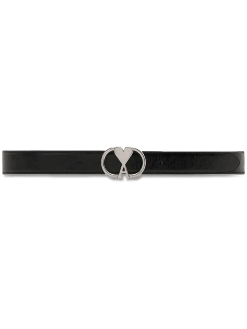ベルト Ami Smooth Black Cow Leather Belt Ami Smooth Black Cow Leather Belt in Black | THE LIST